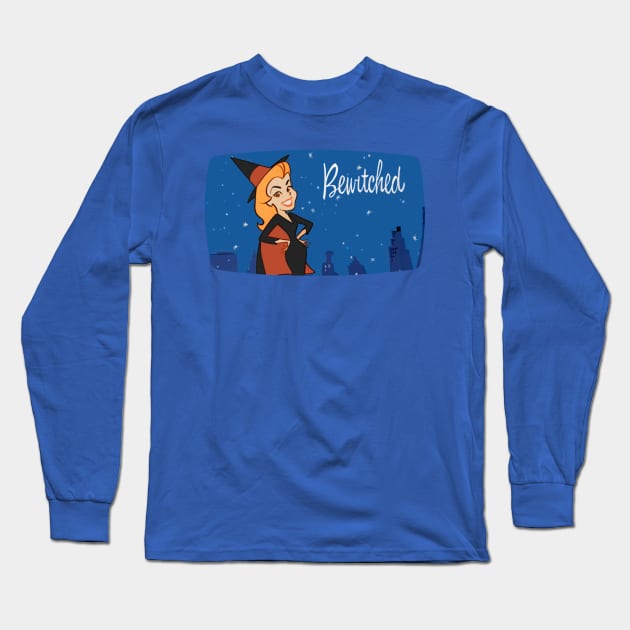 Bewitched Show Opening Title - Just wiggle your nose !!! Long Sleeve T-Shirt by offsetvinylfilm